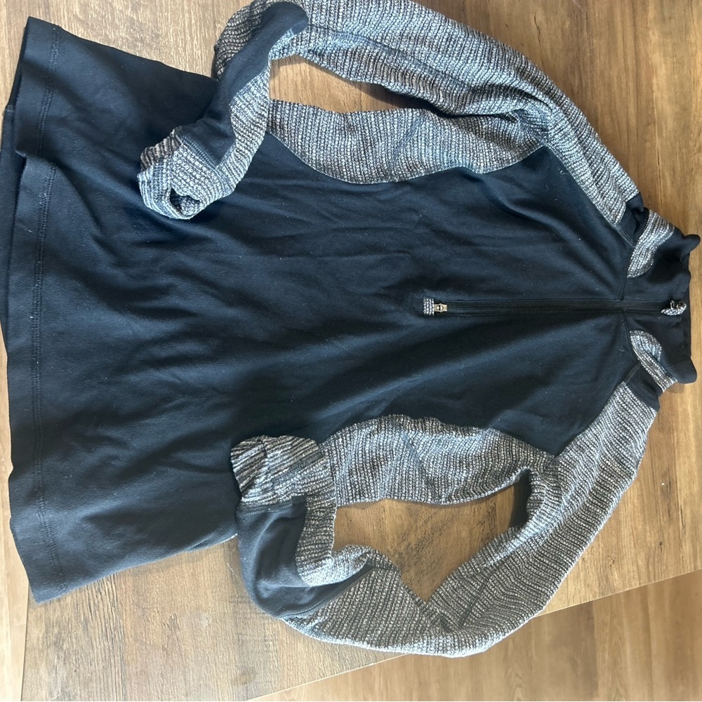 Black and Gray Zip-Up Jacket